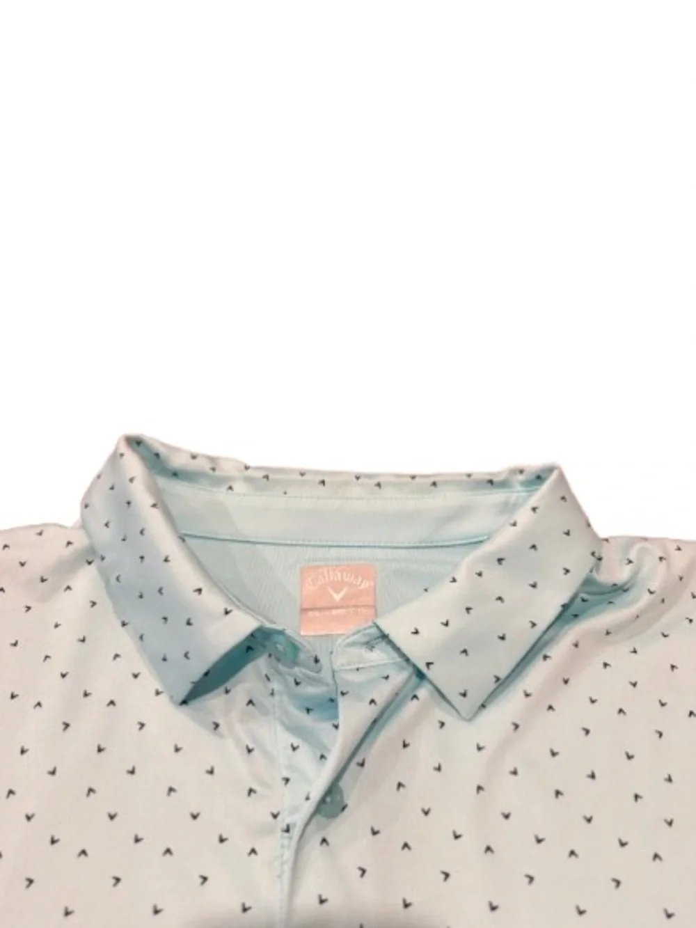 Callaway Men’s Light Blue/Teal Men’s Polo with Micro Dot Pattern Size XXL